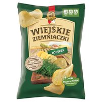 Wiejskie Ziemniaczki Chipsy ziemniaczane o smaku koperku 130 g