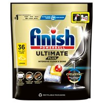 Finish Ultimate Plus Lemon Kapsułki do mycia naczyń w zmywarce 439,2 g (36 sztuk)