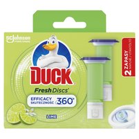 Duck Fresh Discs Żelowy krążek do toalety o zapachu limonkowym 72 ml (2 x 36 ml)