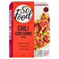 So Food Inspirowane Kuchniami Świata Chili con carne z ryżem 330 g