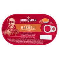 King Oscar Filety z makreli w sosie pomidorowym z curry 160 g