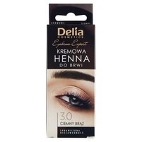 Delia Cosmetics Eyebrow Expert Kremowa henna do brwi 3.0 ciemny brąz