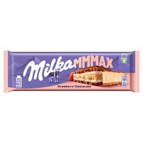 Milka Mmmax Herbatnik nadzienie o smaku sernika i nadzienie truskawkowe w czekoladzie mlecznej 300 g