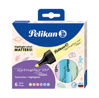 Pelikan Zakreślacz 490 Pastell, mix kolorów, 6 sztuk