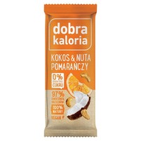 DOBRA KALORIA Baton kokos i nuta pomarańczy 35g