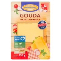 Włoszczowa Ser żółty gouda w plastrach 150 g