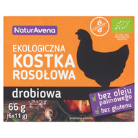 NaturAvena Ekologiczna BIO kostka rosołowa drobiowa 66 g (6 x 11 g)