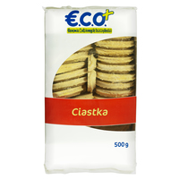 Eco+ pudrowe ślimaczki - kruche ciastka w cukrze pudrze 500g