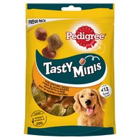 Pedigree Tasty Minis Karma uzupełniająca dla psów smak kurczaka i kaczki 130 g