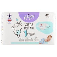 Bella Baby Happy Pieluszki jednorazowe 1 newborn 2-5 kg 42 sztuki