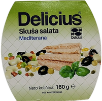 Delicius Sałatka śródziemnomorska z makrelą 160 g