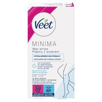 Veet Minima Plastry z woskiem skóra wrażliwa 12 sztuk i 2 chusteczki