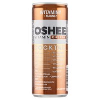 Oshee Vitamin Energy Suplement diety napój gazowany o smaku guavy i pomarańczy 250 ml