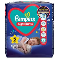 Pampers Night Pants Pieluchomajtki, rozmiar 5, 22 sztuk, 12kg-17kg