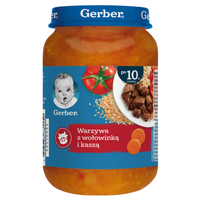 Gerber Warzywa z wołowinką i kaszą po 10. miesiącu 190 g