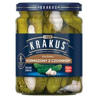 Krakus Ogórki korniszony z czosnkiem 500 g