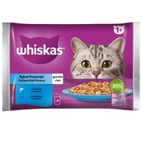 Whiskas Mokra karma dla kotów rybne przysmaki galaretka 340 g (4 x 85 g)