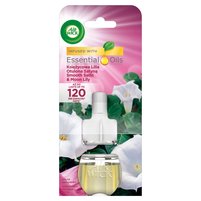 Air Wick Essential Oils Wkład do elektrycznego odświeżacza księżycowa lilia otulona satyną 19 ml