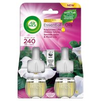 Air Wick Essential Oils Wkład do elektrycznego odświeżacza księżycowa lilia otulona satyną 19 ml