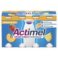 Actimel Napój jogurtowy o smaku wieloowocowym 800 g (8 x 100 g)