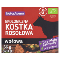 NaturAvena Ekologiczna kostka rosołowa wołowa 66 g (6 x 11 g)