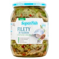 SuperFish Filety ze śledzia z pieprzem i ziołami 650 g