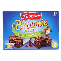 BROSSARD LE BROWNIE POCKET CIASTKA CZEKOLADOWE Z ORZECHAMI LASKOWYMI 240G