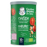 Gerber Organic Chrupki pszenno-owsiane pomidor marchewka BIO  dla niemowląt od 10. miesiąca 35 g