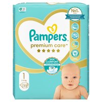 Pampers Premium Care, rozmiar 1, 72 sztuk, 2kg-5kg