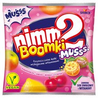 nimm2 Boomki Musss Rozpuszczalne cukierki owocowe wzbogacone witaminami 90 g