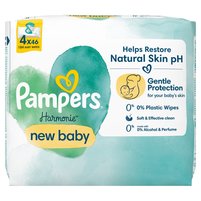 Pampers Harmonie Nowe Chusteczki nawilżane dla dzieci 4 opakowań = 184 chusteczek