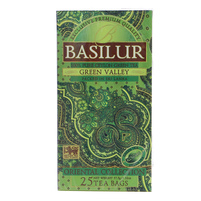 Basilur green Valley herbata zielona w saszetkach bez dodatków 37,5g