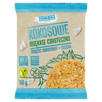 Frank&Oli Kokosowe miękkie ciasteczko miąższ kokosowy + migdał 50 g