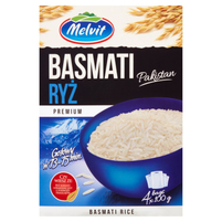 Melvit Premium Ryż Basmati Pakistan 400 g (4 torebki)