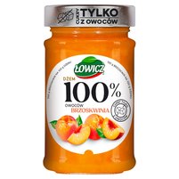 Łowicz Dżem 100 % owoców brzoskwinia 210 g