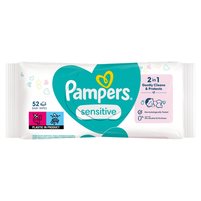 Pampers Sensitive Chusteczki 1 opakowania = 52 chusteczek