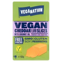 Veganation Wegańskie plastry o smaku Cheddara 125 g