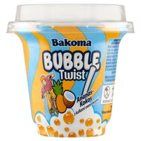 Bakoma jogurt pitny z kulkami owocowymi ananas-kokos