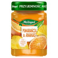 Herbapol Dżem o obniżonej zawartości cukru pomarańcza & ananas 280 g