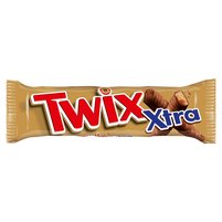 Twix Xtra Ciasteczka oblane karmelem i mleczną czekoladą 75 g (2 x 37,5 g)