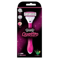 Wilkinson Sword Quattro For Women Maszynka do golenia z wymiennymi ostrzami dla kobiet