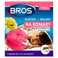 Bros Elektro + wkłady na komary dla dzieci od 1 roku życia 10 sztuk