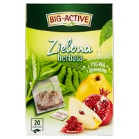 Big-Active Zielona herbata z pigwą i granatem 34 g (20 x 1,7 g)