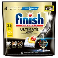 Finish Ultimate Plus Lemon Kapsułki do mycia naczyń w zmywarce 305 g (25 sztuk)