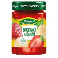 Herbapol Dżem o obniżonej zawartości cukru truskawka & banan 280 g