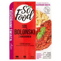 So Food Inspirowane Kuchniami Świata Sos boloński z makaronem 330 g