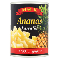 MK Ananas kawałki w lekkim syropie 565 g