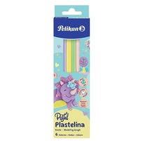 Pelikan Plastelina pastel, 6 kolorów, 100 g