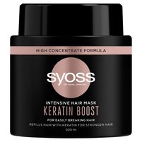 Syoss Keratin Boost Intensywnie wzmacniająca maska przeciw łamaniu się włosów z keratyną 500 ml