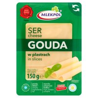 Mlekpol Ser gouda w plastrach 150 g